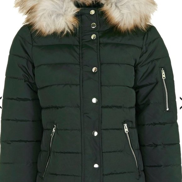 Topshop Hooded Puffer Jacket - Picture 1 of 4